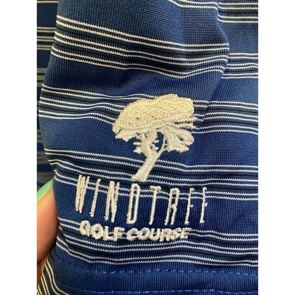 Greg Norman Blue Striped Golf Polo. Sz.M - Picture 4 of 4